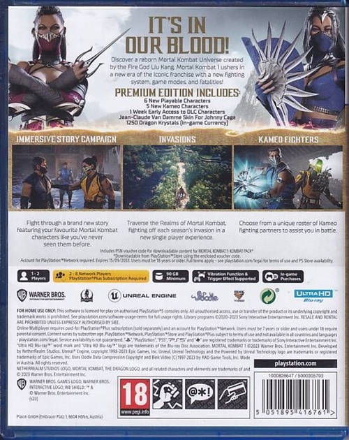 Mortal Kombat 1 Premium Edition - PS5 (B Grade) (Genbrug)